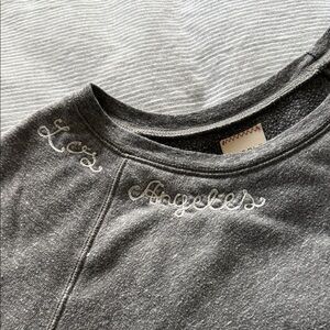 People of Leisure Soft Oversized Gray Los Angeles Sweatshirt